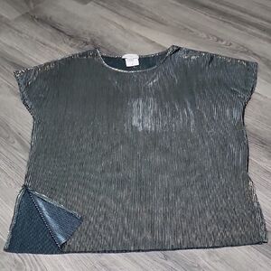 Carolina Belle Metallic Teal & Gold Top